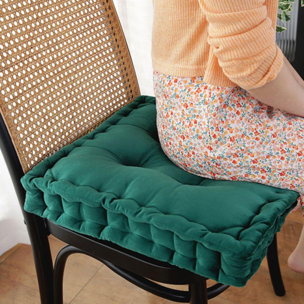 Square Chair Cushion Thicken Seat Pad Home Decor Velvet Tatami Cushion  Office