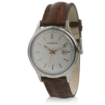 Slim Classic 40 Limited Analog Quartz Officially Brown Leather Band Men's Watch, Slim, Lightweight, Simple, Edition, Movement, Imported,