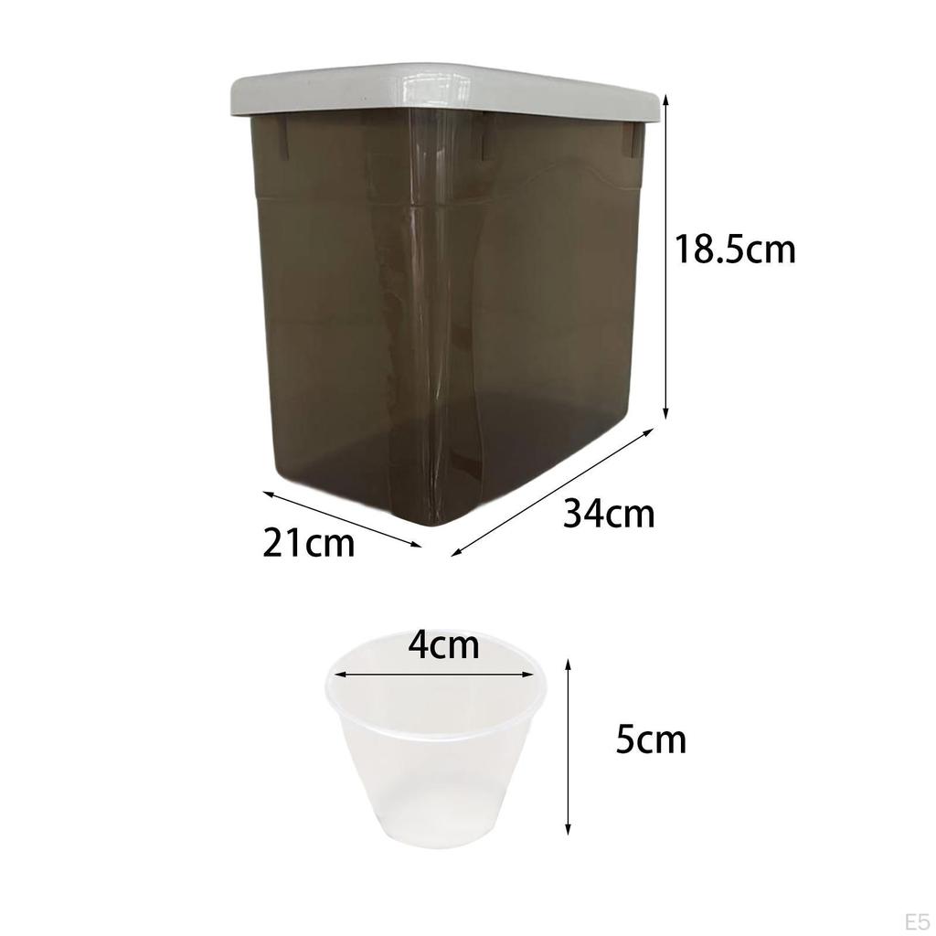 7,5kg Nádoba na skladování rýže Nádoby na potraviny Úspora místa Průhledný design Kuchyň s