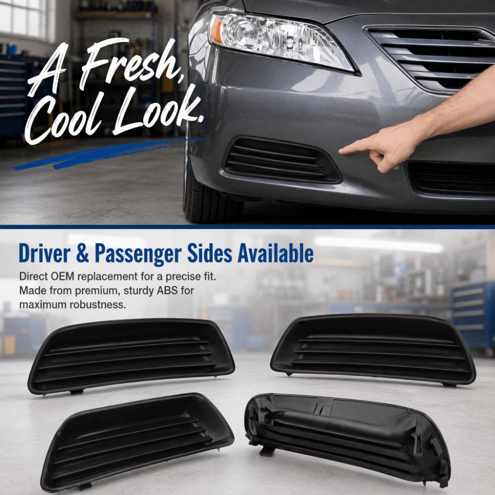 Black Fog Light Bezel Bumper Fog Frame for Toyota Camry 2007-2009 For Front Bumper