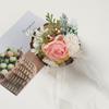 Wrist Corsage Bridesmaid Sisters Wedding Party Handmade Flower Artificial Silk Rose Bracelet Flowers Wedding Dancing Party Decor