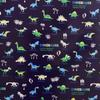 COLORFUL TEXTILE MARKET Dinosaur Kings Gathering Laminated Fabric 110cm X 100cm D0255510 (Navy) (0.2mm Thick)