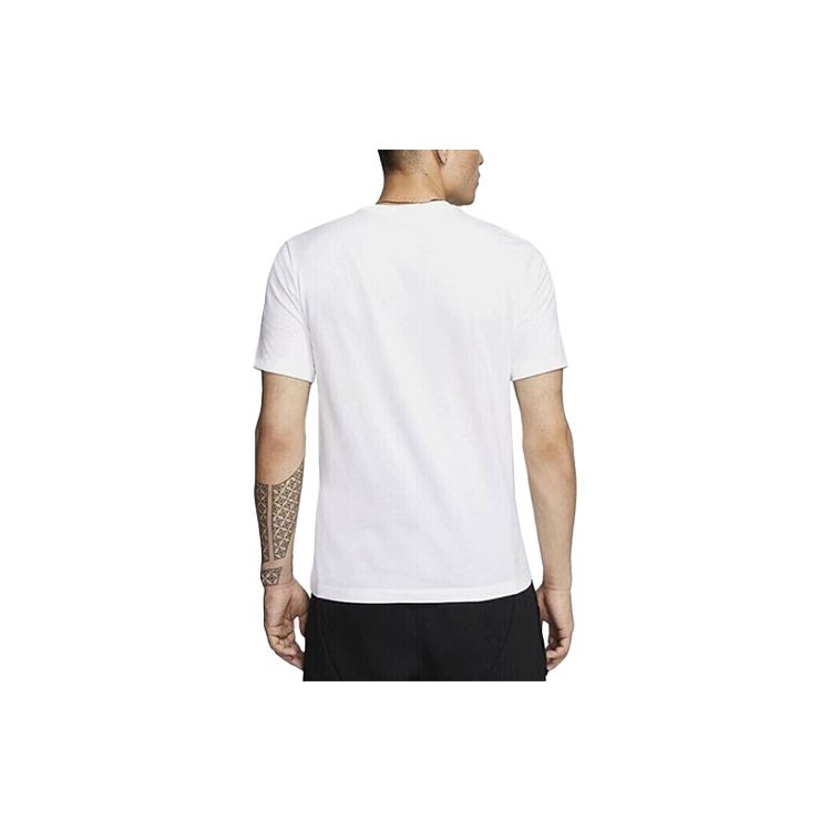 Nike Casual Sport Print Round Neck Short Sleeve T-Shirt Men Tops White DD9276-100