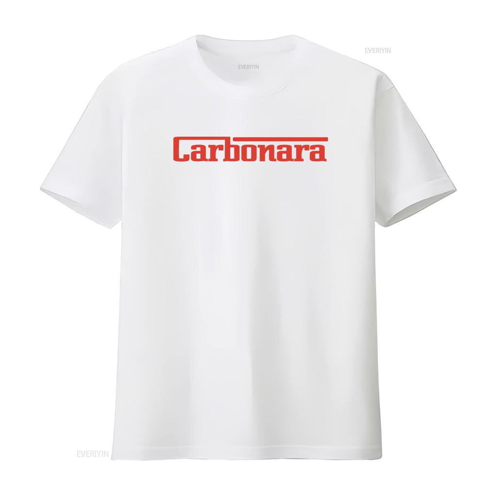 Carbonara T Shirt Pasta Spaghetti Foodie Funny Food  vintage Washed Stylish Stretched streetwear Versatile homme graphic Casual