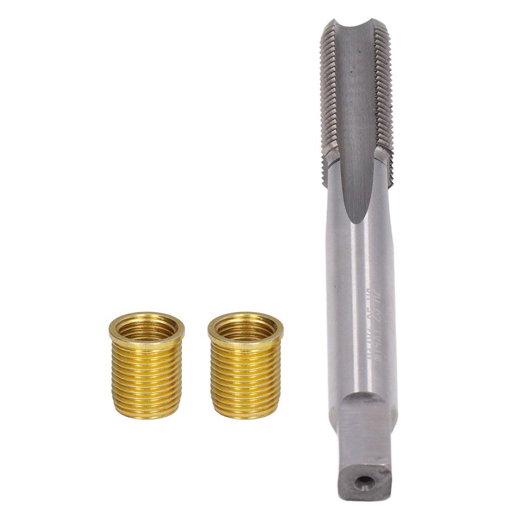 Spark Plug Thread Hole Repair Tools Metal M12x1.25 Inserts M14x1.25 Tap 14mm Rethreaded Kit