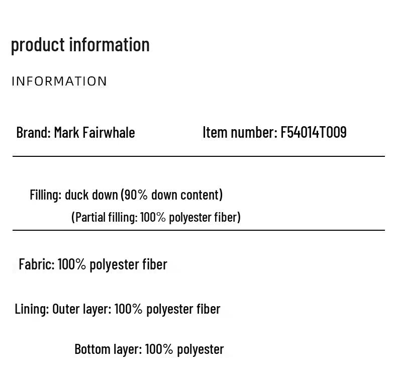 Mark Fairwhale Women's 2025 Hooded Outdoor Down Jacket