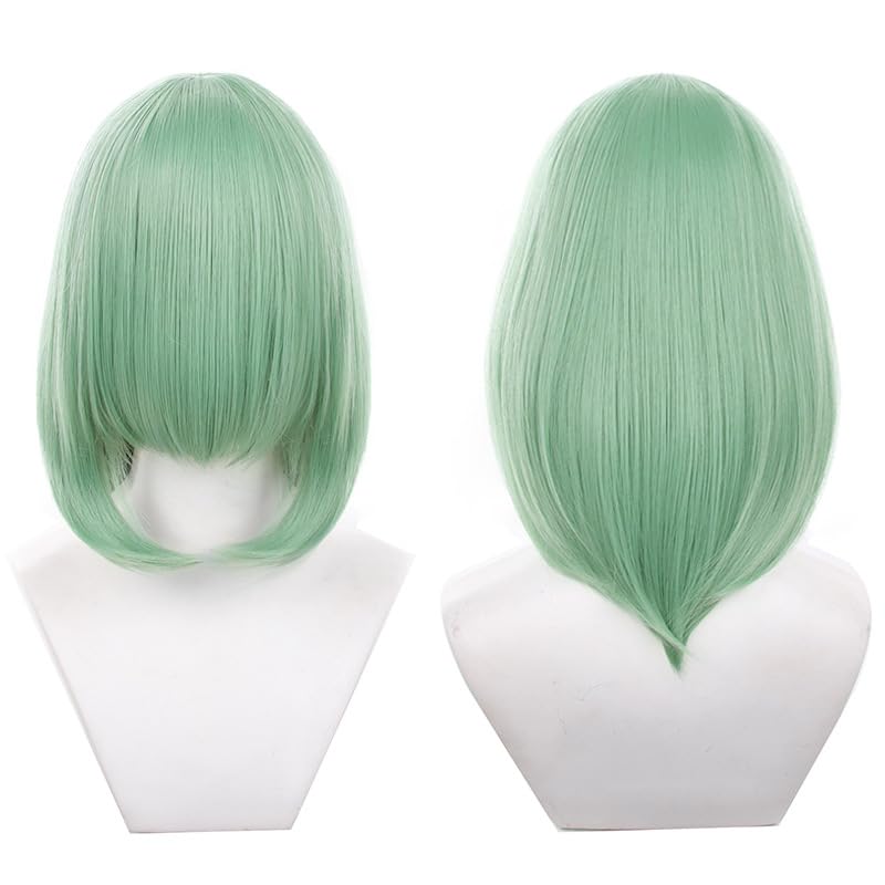 Ekienn Green 01 Cosplay Anime Cosplay Wig, 40cm, Universal, Heat-Resistant, Costume, Halloween, Party, Event, Costume, Wig, Disguise, Party, Event,