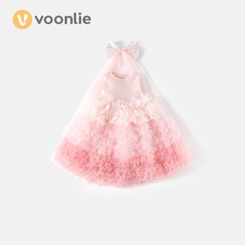 VOONLIE Girls Pink Gradient Princess Dress 120