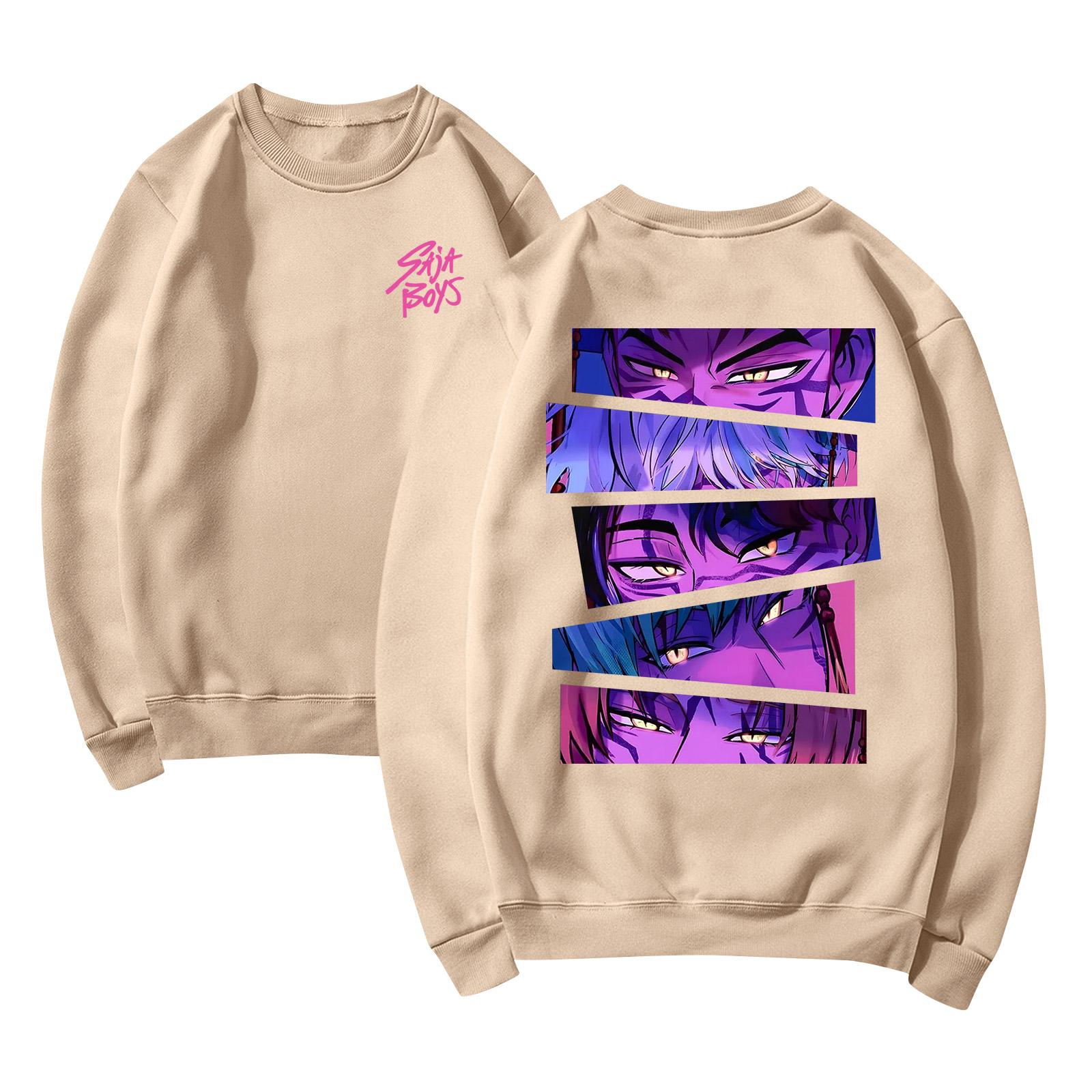 

Женская мода повседневная толстовка с длинным рукавом и круглым вырезом с принтом M хаки