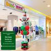 Large Base Christmas Tree Decoration with Santa, Reindeer, and Snowman Balloons for Kindergarten