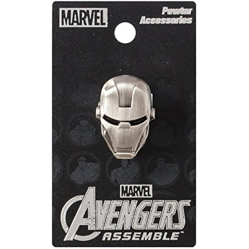 Marvel Avengers Assemble Iron Man Face Pewter Lapel Pin [parallel import]