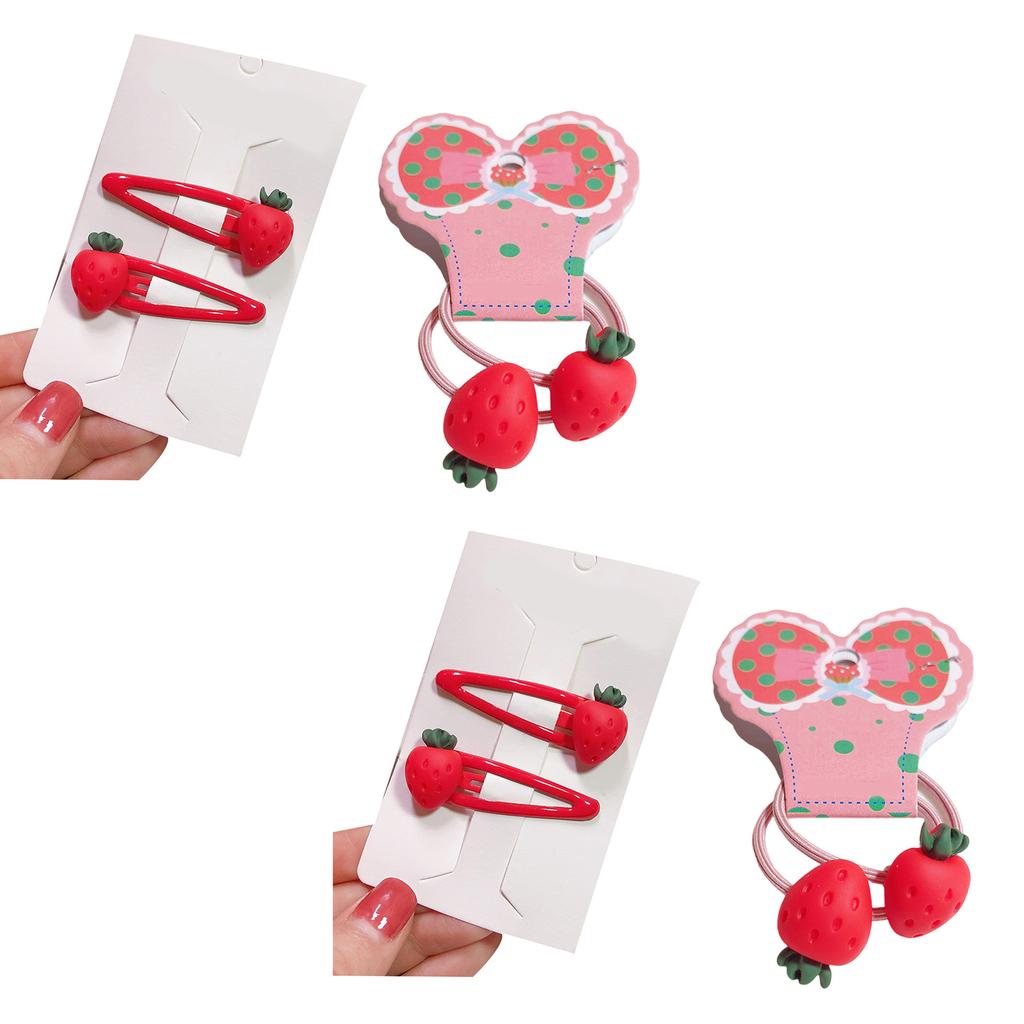 Strawberry Hair Clip Glitter Women Kid Hairgrips Headdress Barrettes Glitter Hair Tie Sweet 2000s Girls Hairpins