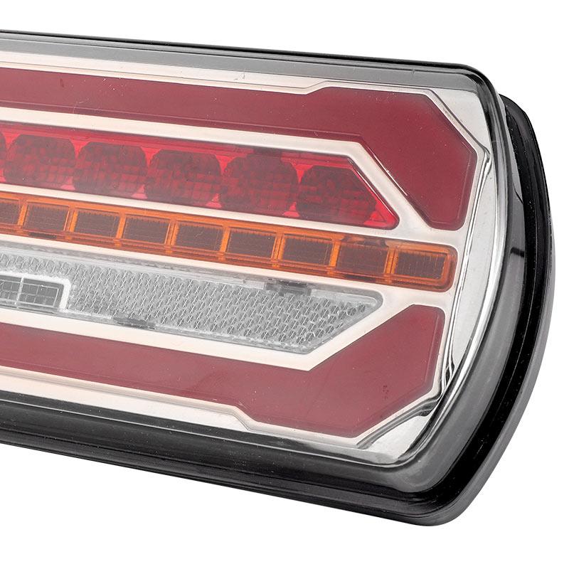Left Right LED Combination Reflector Tail Light White Red Amber Turn Signal Reverse Brake Light 12V 24V For Trailer Truck Pickup