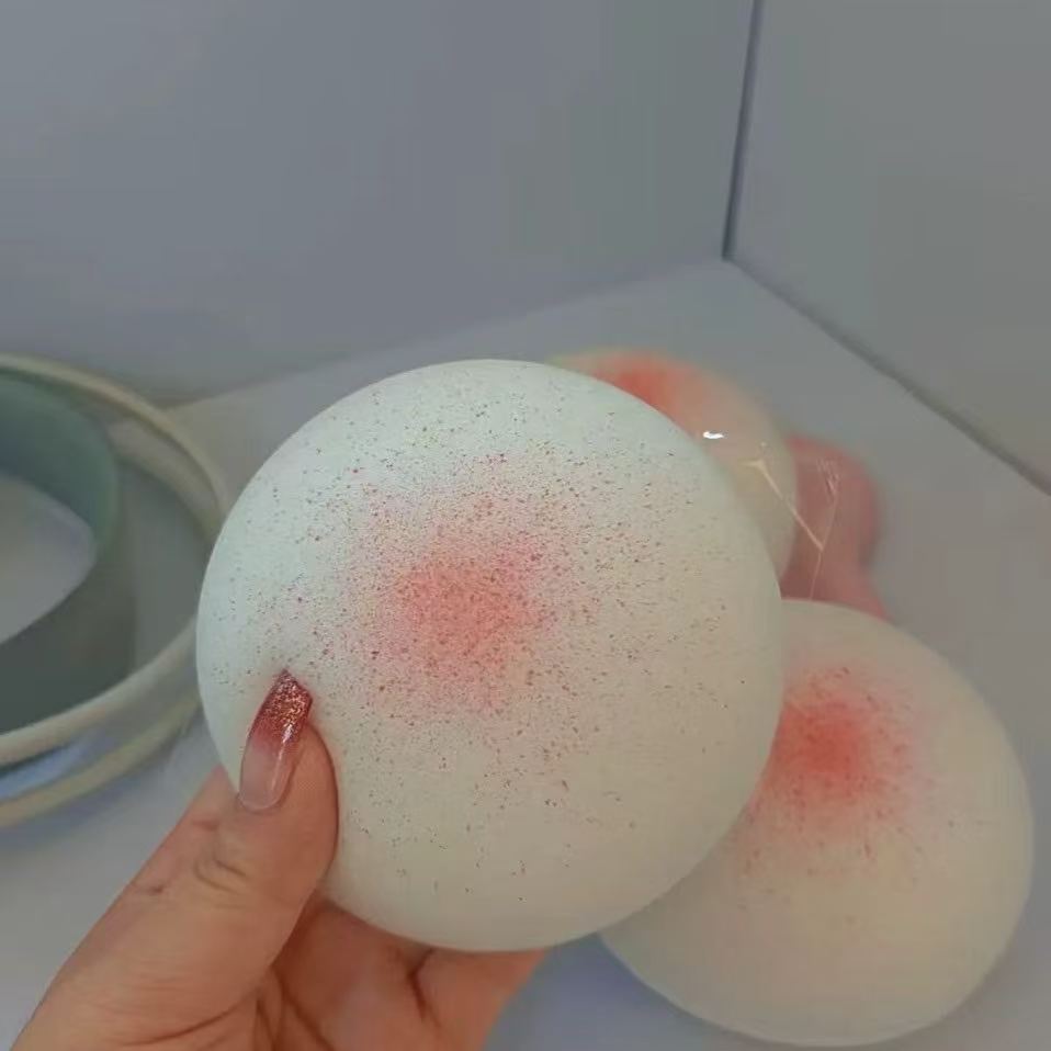 Squishy Simulated Pink Buns Squeeze Toy Soft Stress Relief Slow Rising Sensory Fidget For Anxiety Adhd  Gifts For Kids