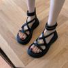 Fashion New Gladiator Platform Women's Sandals 2025 Summer Fashion Women Chunky Beach Sandal Pu Comfortable Sandalias Mujer