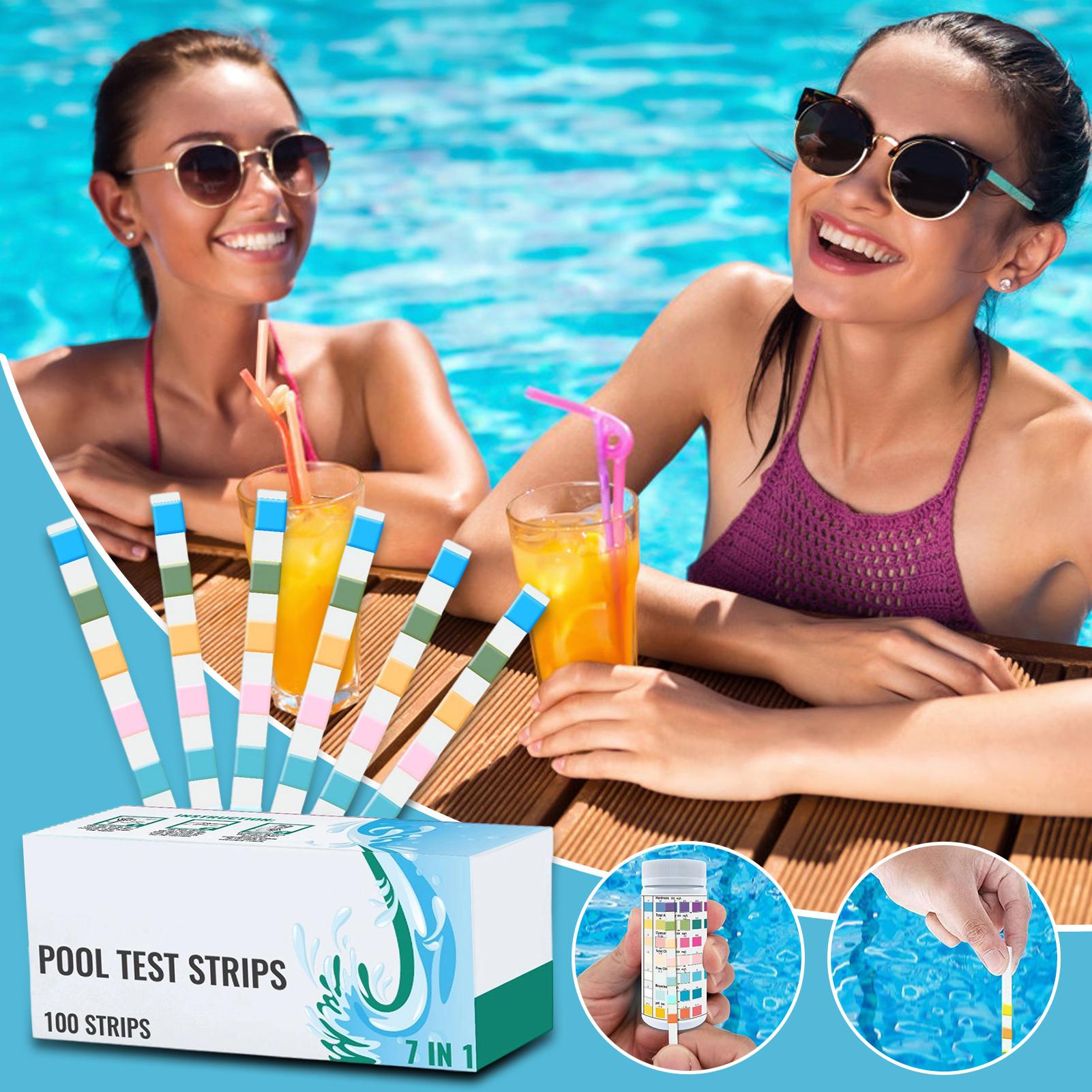 

Pool Testing Strips 100-Piece Pool Tester Strips For Water Multifunctional Hot Tub Quick Tester Monitoring Tools For Backyard China Mainland