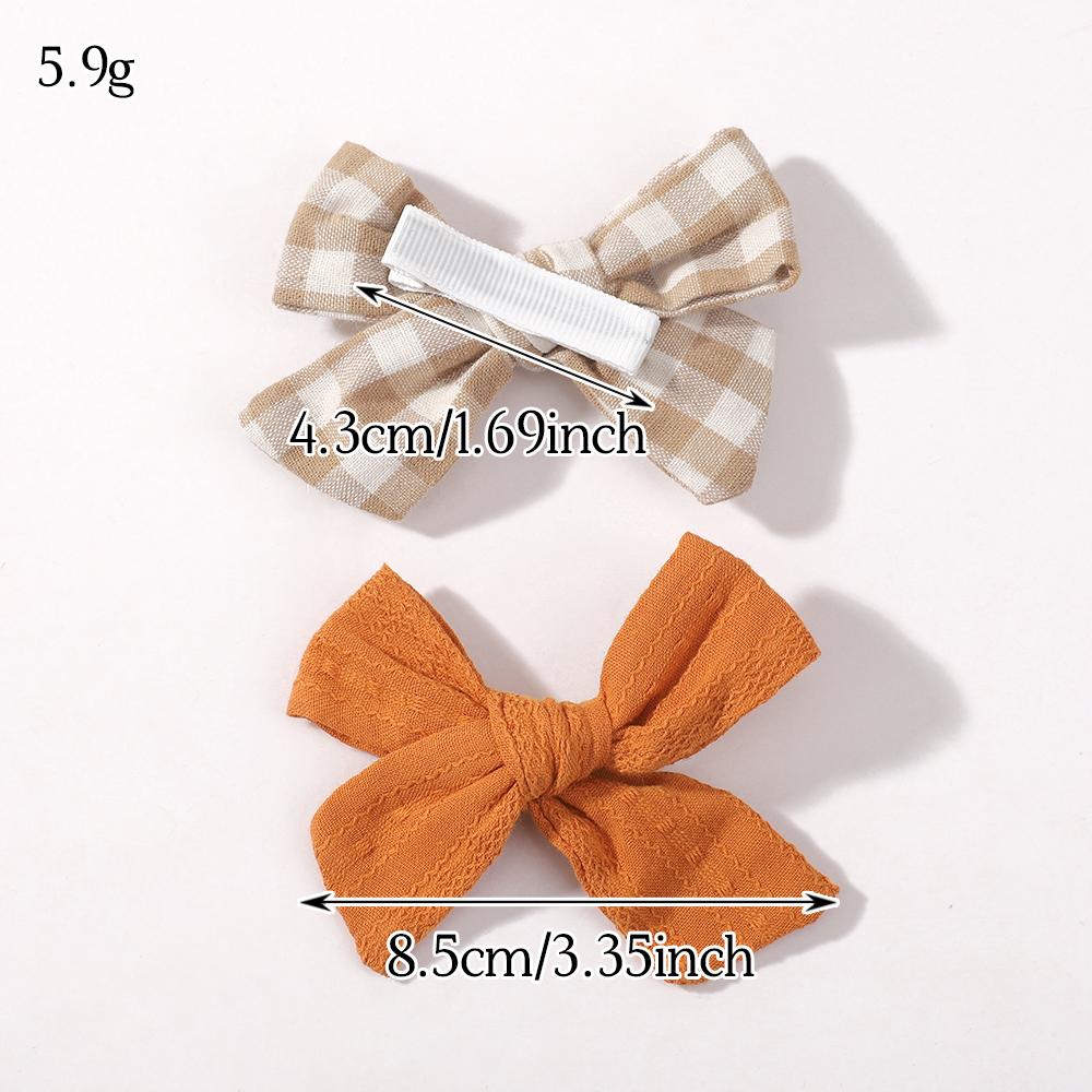 4set Random Color Hair Bows Clips For Baby Girls Cotton Bowknot Hairpins Barrette New Headwear Bow Clips Kids Hair Accessories G