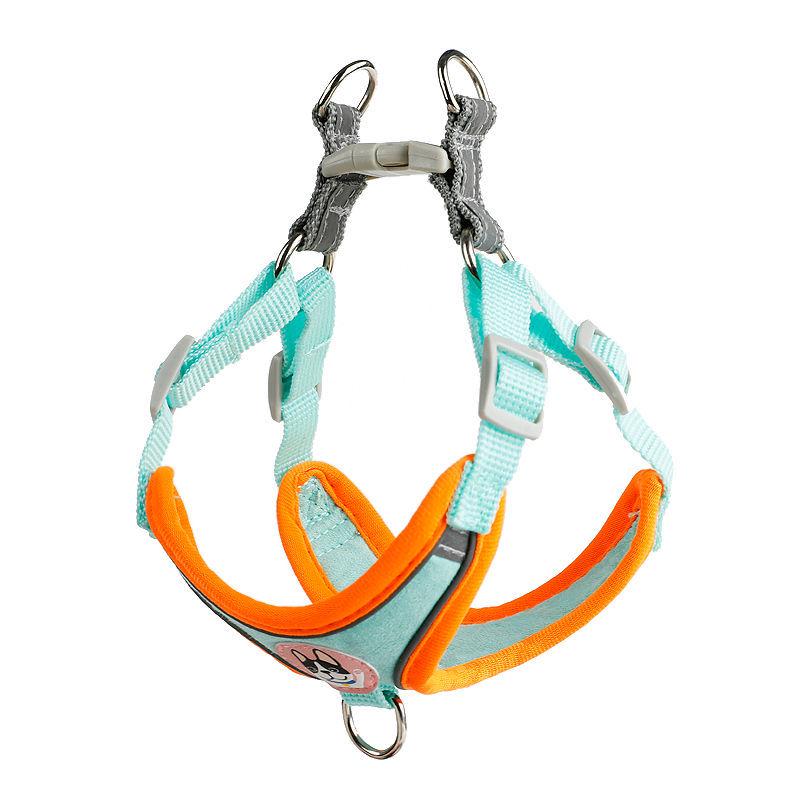 Reflective Vest-Style Harness with Leash for Small Dogs