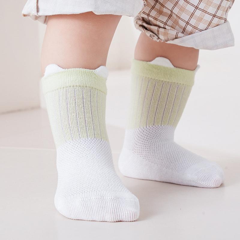 3 Paar Neugeborenen Babysocken Sommer Mesh Weiche Baumwolle Babysocken Atmungsaktive Kindersocken für Neugeborene Babysachen