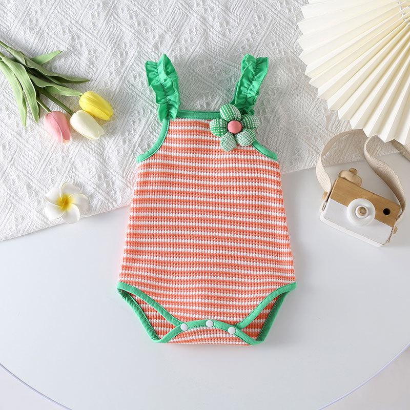 Personalized New Summer Baby Camisole, Embroidered Jumpsuit Princess Jumpsuit, Baby Girl Summer Bag Fart Jumpsuit
