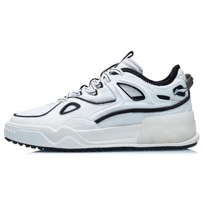 Li Ning CF FlashStar Slip Resistant Cushioning Lightweight Breathable Low Top Skateboard Shoes Women's Mist White AGCR290-1