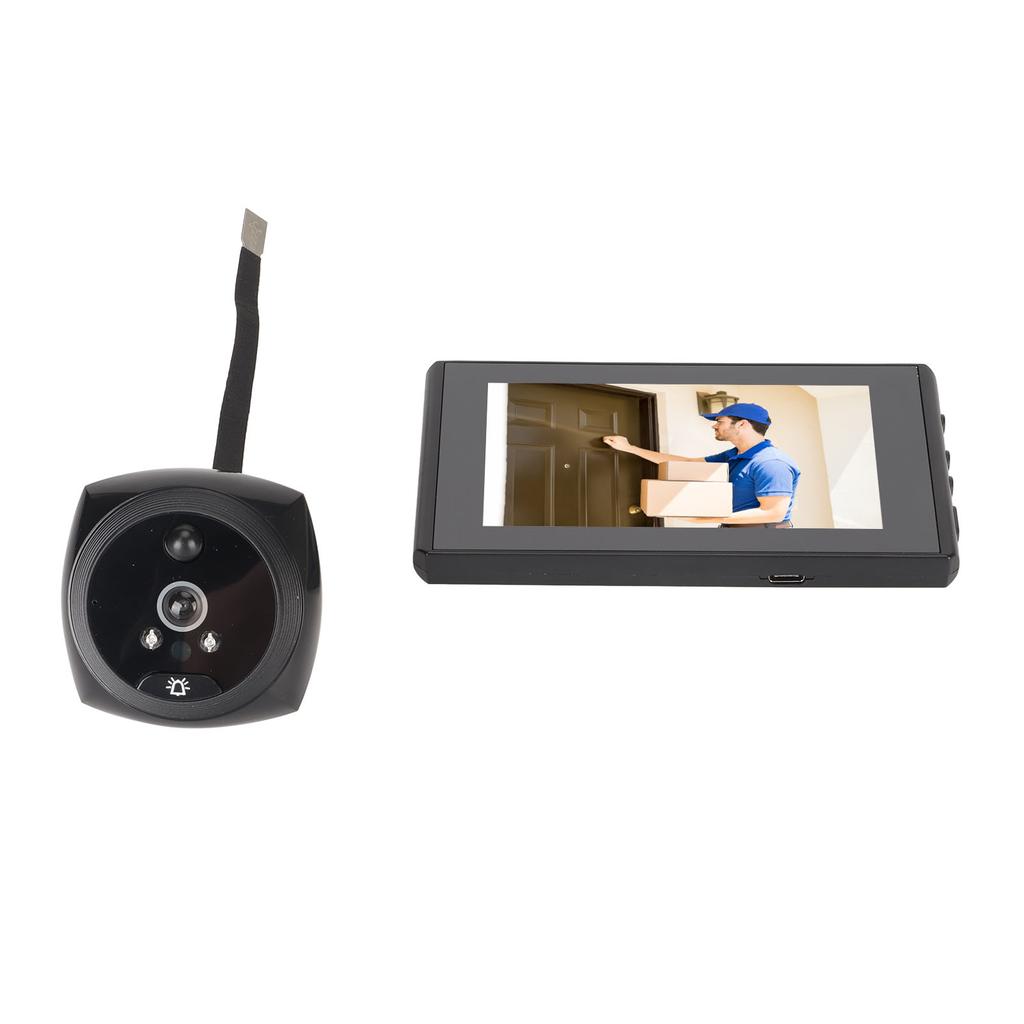 4.5in Peephole Camera 1080P Night Vision Motion Detection 160 Degrees Wide Angle Video Doorbell