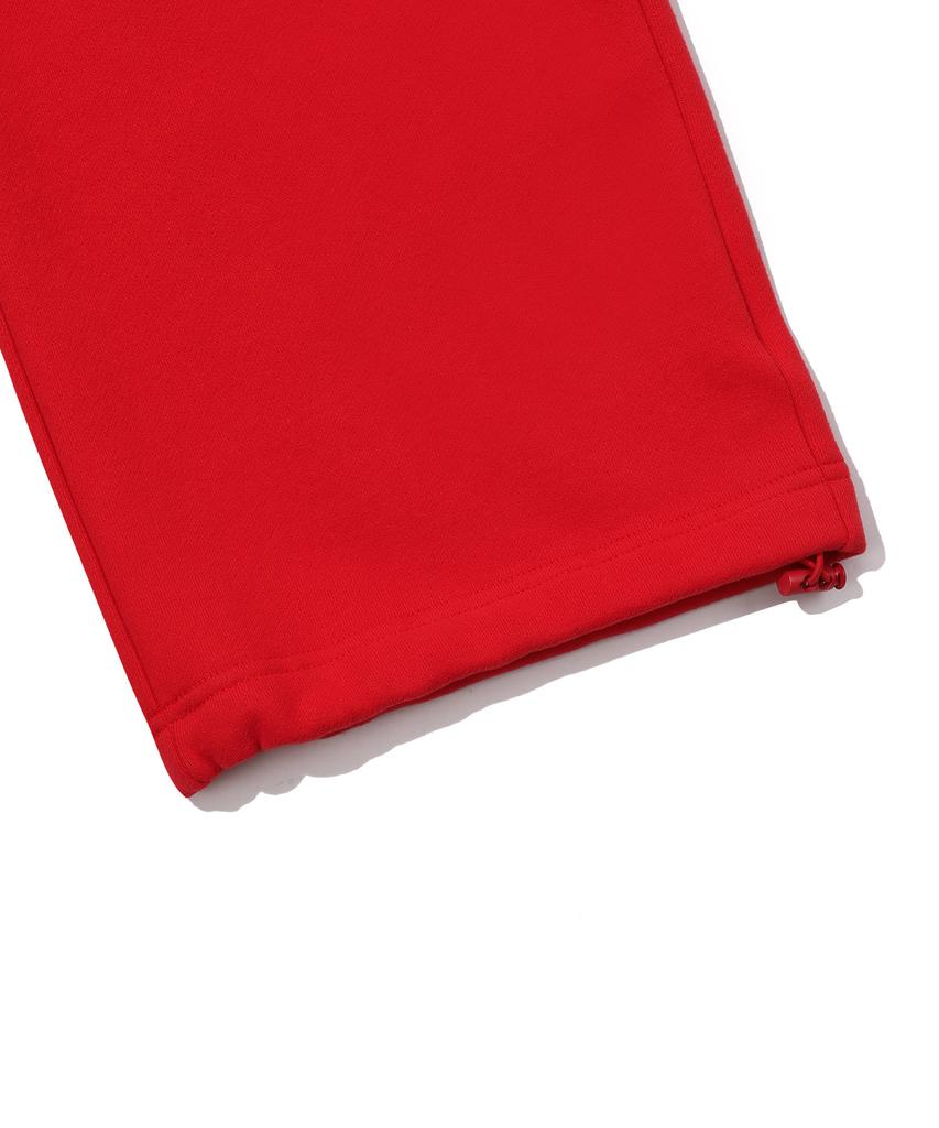 BEENTRILL Essential Hashtag Logo Brushed Sweatpants (Red)