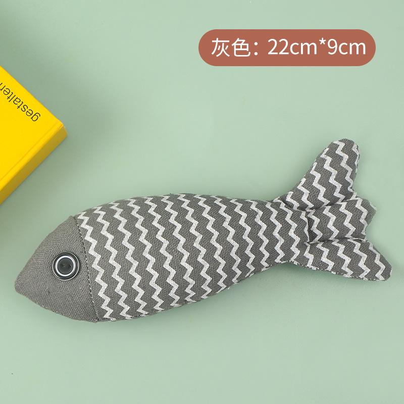 

Cat Toys Catnip Fish Self-Hi to relieve boredom and tease cats to grind their teeth and resist biting. Cat Simulation Fish Toys Pet Supplies 22*9cm Темно-синій