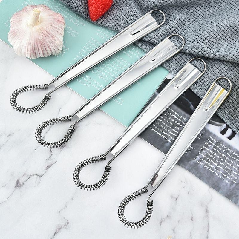 Stainless Steel Manual Egg Beater, Honey Cream Flat Mixer, Spring Coil Kitchen Small Tool