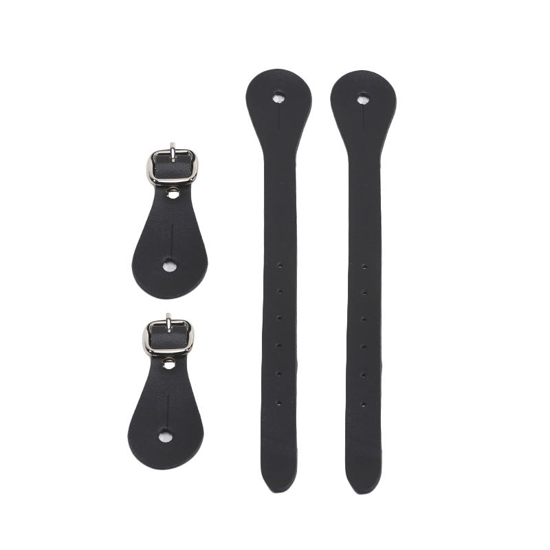 Equestrian Spur Straps Adjustable Leather Horse Riding Spur Straps with Buckle for Horse Riding Outdoor Equestrian Equipment