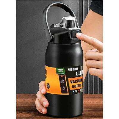 304 Stainless Steel 1500ml Thermal Portable Outdoor Thermos Mug Tumbler Vacuum Flasks Cold and Hot Sport Water Bottle with Straw