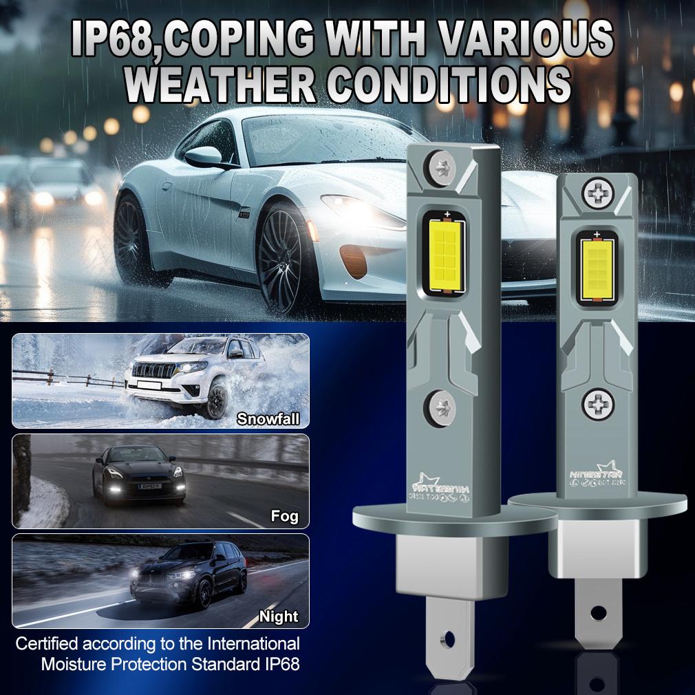 2st 15000LM H7 H4 LED Strålkastarlampor H11 H8 H1 Canbus Bil Dimljus 35W Fläktlös LED-lampa Auto Körljus 12V 6500K Plug&Play