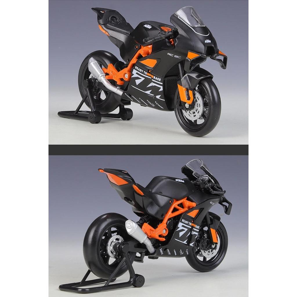 Welly 1/18 KTM RC 8C Alloy Street Sports Motorcycle Model Diecasts Metal Road Racing Motorcycle Model Simulation Childrens Gifts