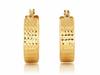 Women's gold earrings 375 circle with English clasp 1.47 elegant 9k