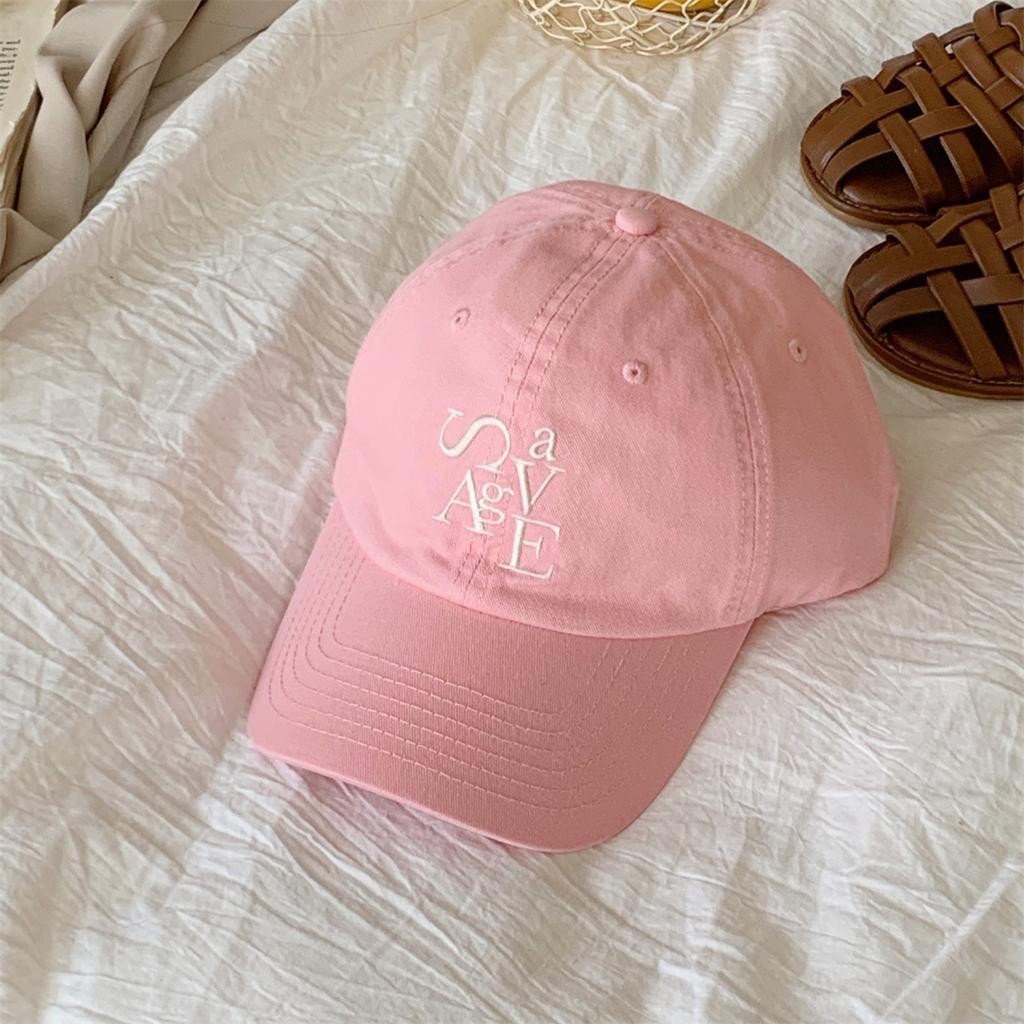 Soft Top Letter Embroidered Baseball Cap for Women New Age Reducing Face-reducing Versatile Sun Visible Casual Baseball Cap for Men