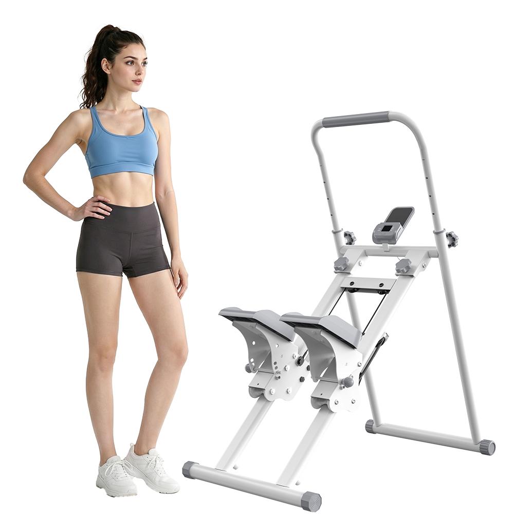 Formill QK7906 Stair Stepper, 3-Level Adjustable Handlebar & Pedals, Foldable Vertical Climber with LED Display