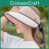 Summer Straw Hat Women Wide Brim Sunshade Cap With Breathable Foldable Beach Hat