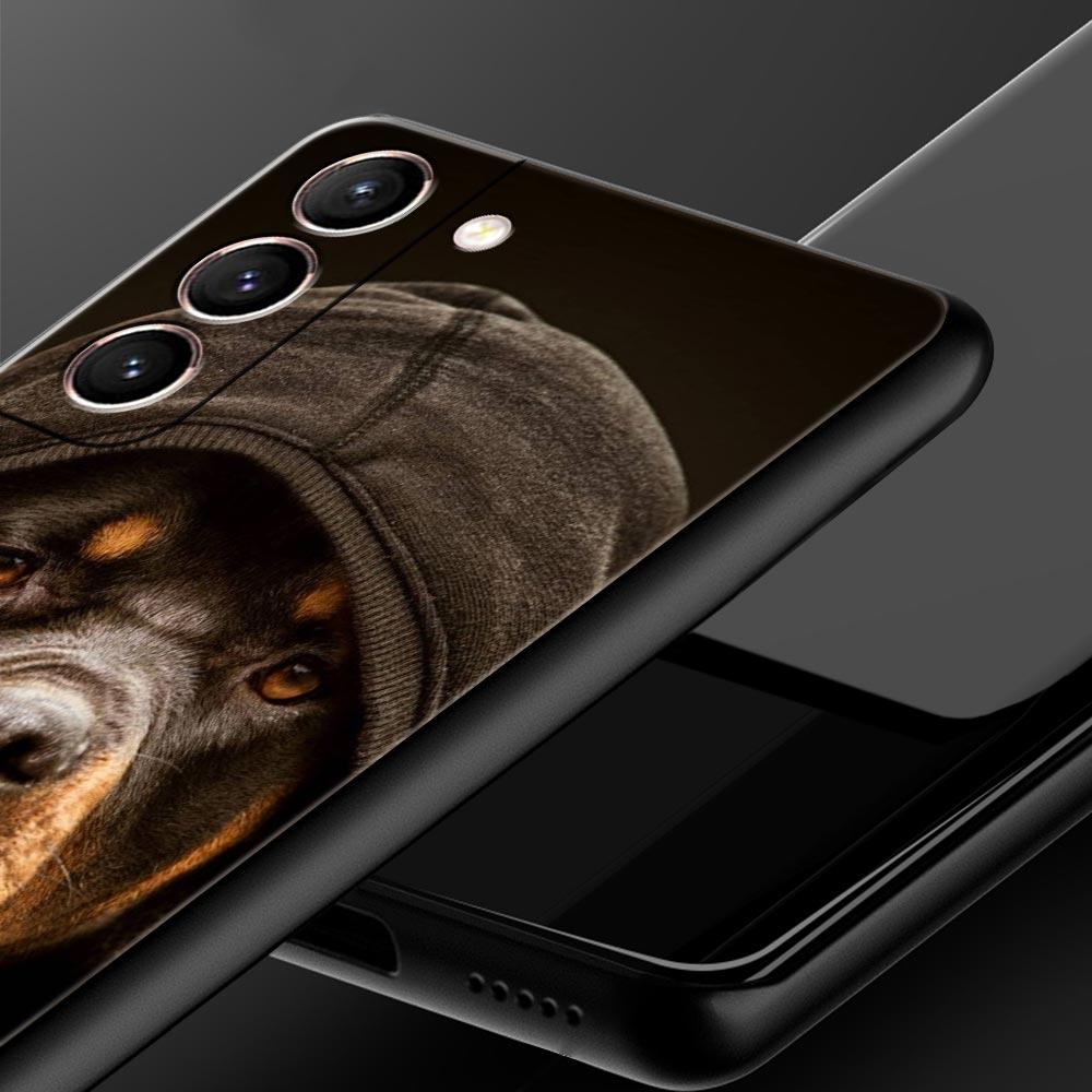 Rottweiler Dog Phone Case For Samsung Galaxy S23 Ultra S22 S21 S20 FE 5G S10 S10E S9 S8 Plus Note 20 Soft Silicone Cover Bumper