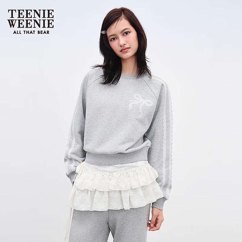 Teenie Weenie Women's Lace Patchwork Raglan Sweatshirt