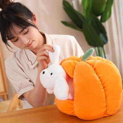 Cute Puppy Kennel Cathouse Creative Pumpkin Pillow Girl Sleeping Rag Doll Children Plush Toy Cushion