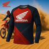 Maglia da Motocross Honda ad Alte Prestazioni Manica Lunga Asciugatura Rapida e Traspirante per Uomini Rider Off Road Dirt Bike Mountain KT9