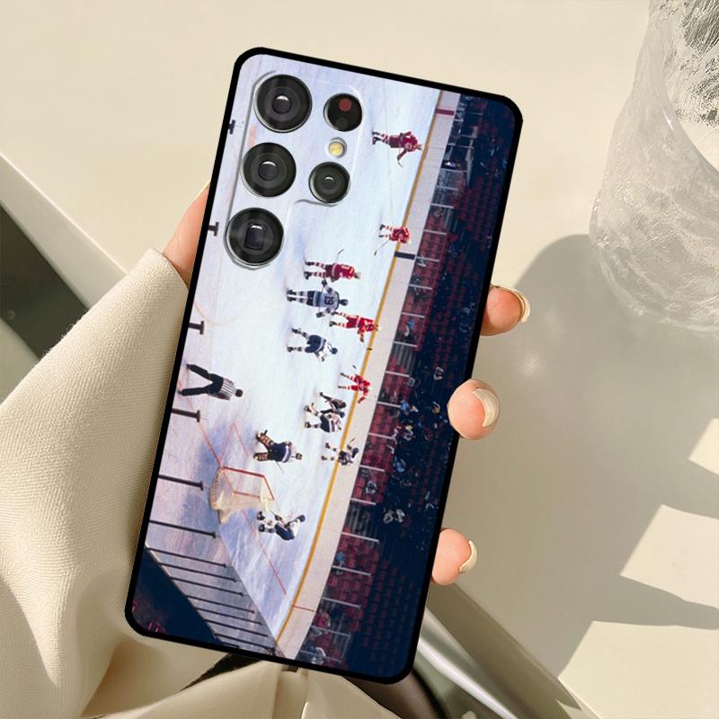 Ice Hockey Rink Sport Case For Samsung Galaxy S23 S22 Ultra S20 FE Note 20 Note 10 S8 S9 S10 Plus S21 Ultra Cover