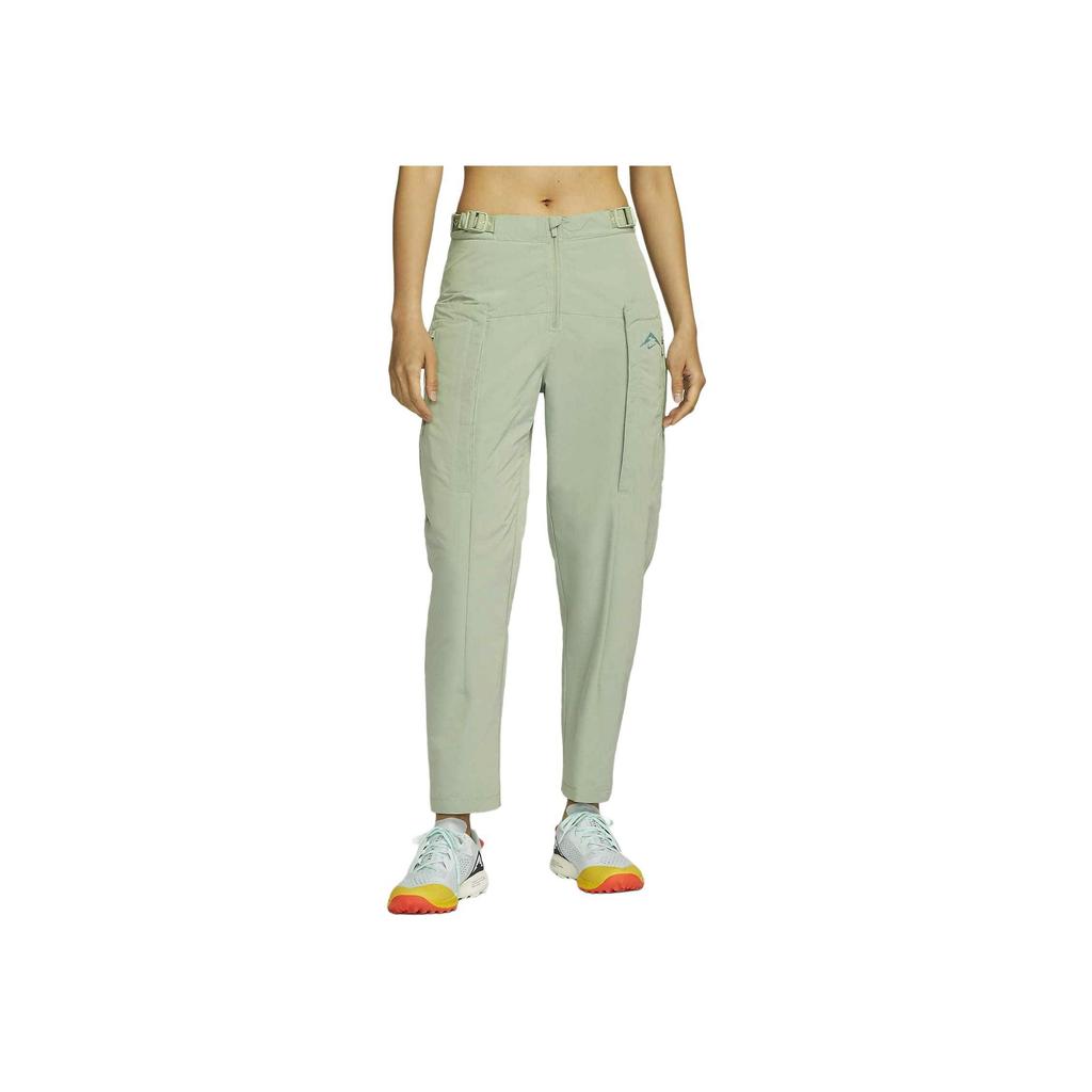 Nike Pantaloni de jogging Trail Repel Solid cu talie medie pentru femei, verde orizont FV6372-370