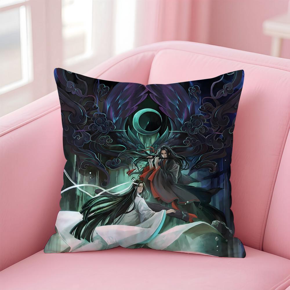 Anime Antique Mo Dao Zu Shi Cushion Cover Pillow Case Soft Skin Friendly Fabric Comfort  Concealed Zipper