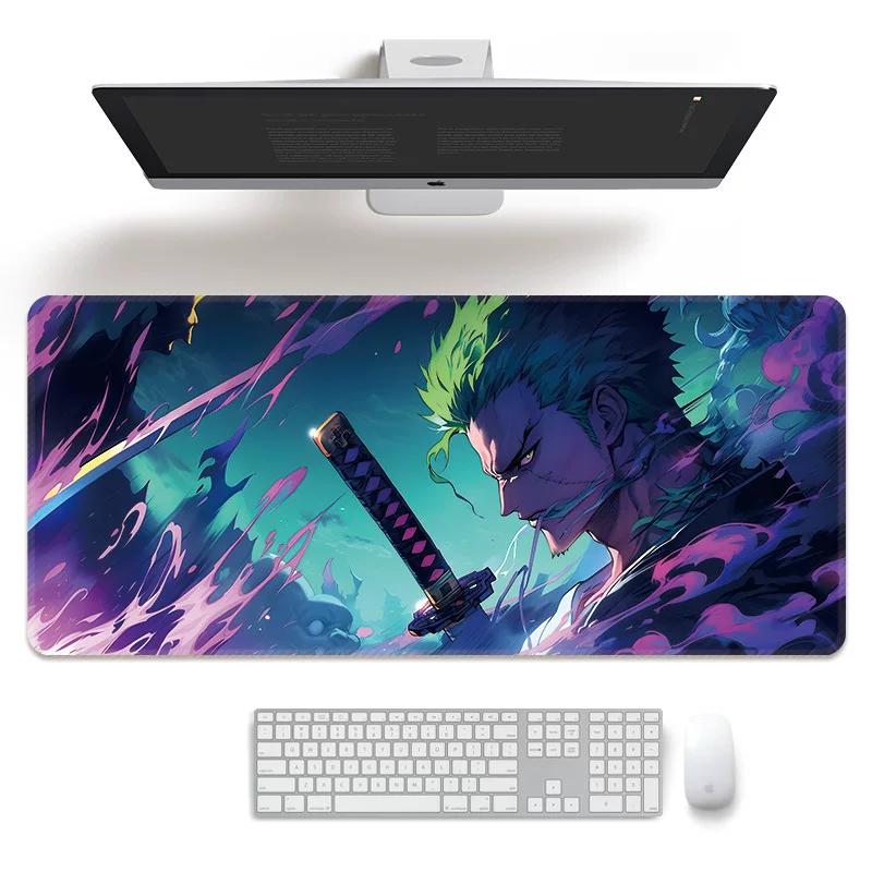 Cartoon Anime Mouse Pad Oversized ONE PIECE Boys E-sports Game Two-dimensional Computer Keyboard Desk Pad Office Cute Large Size  Non-slip Mouse Pad