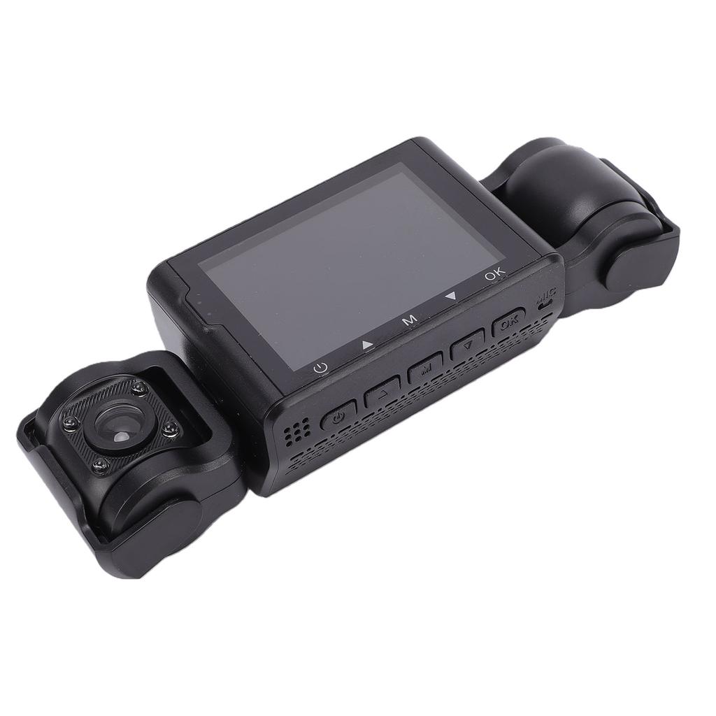 4 Channel Dash Cam 1080P 360 Degree Front and Rear Inside Dash Cam with Loop Recording 2.4 Inch Screen