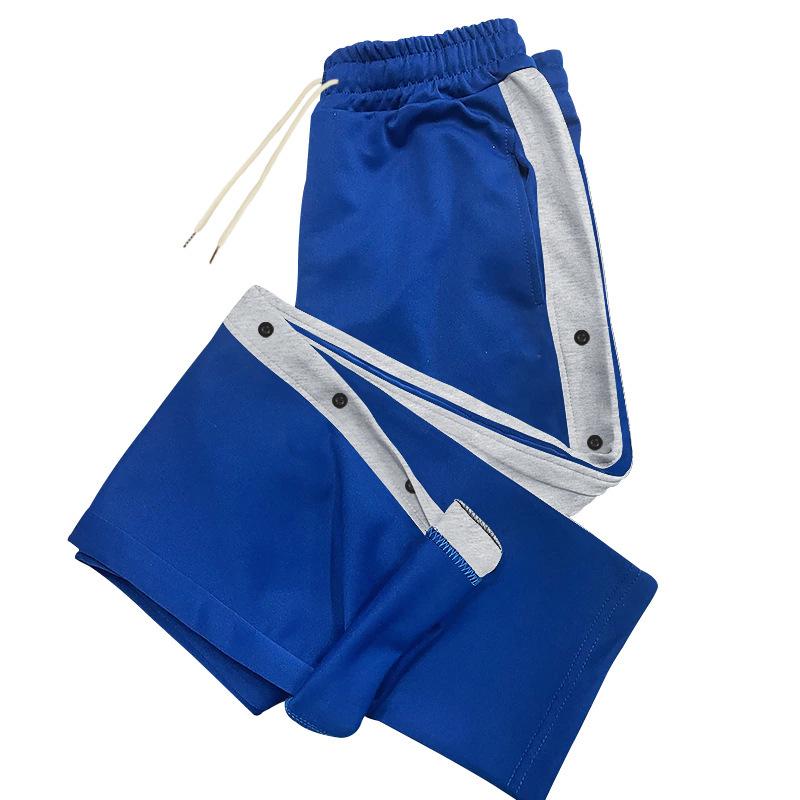 Casual Sports Buttoned Trousers Men's Spring and Autumn Loose Straight Loose Button Decorative Large Size Trousers