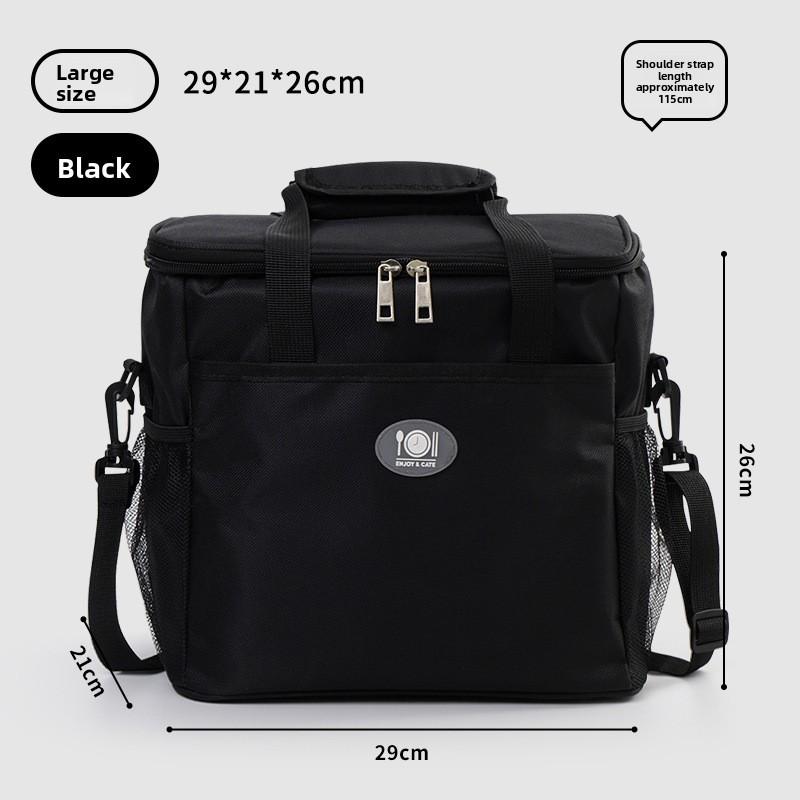 Modern Minimalist Insulated Lunch Carrier Made Of Oxford Fabric For School And Outdoor Use