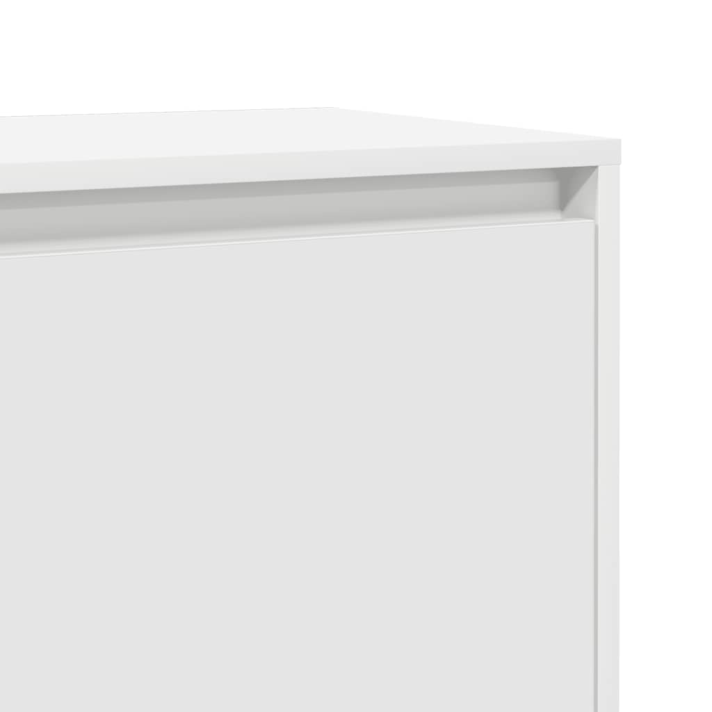 Nightstand White 45 X 34 X 44.5 Cm Engineered Wood