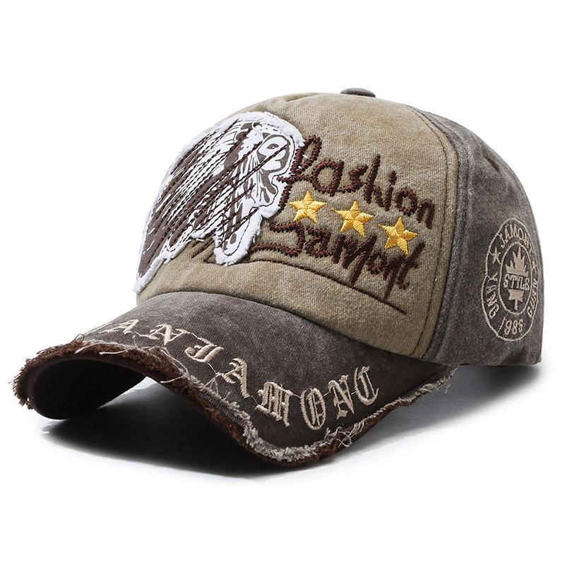 Four Seasons New Baseball Cap Retro Distressed Casual Outdoor Sports Hat Spring and Autumn Sunhat Letter Embroidery Cap Men